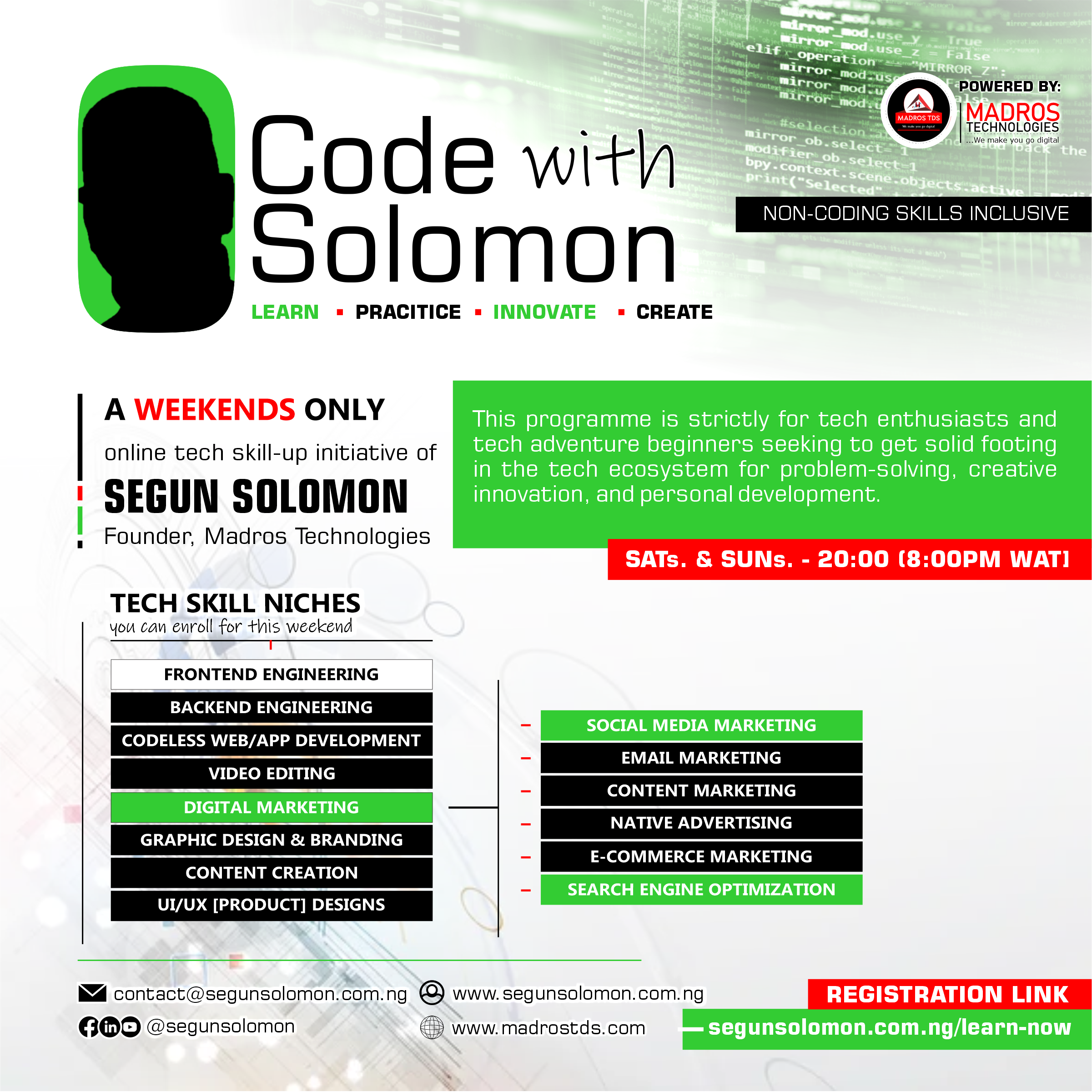 Code with Solomon - General Flyer